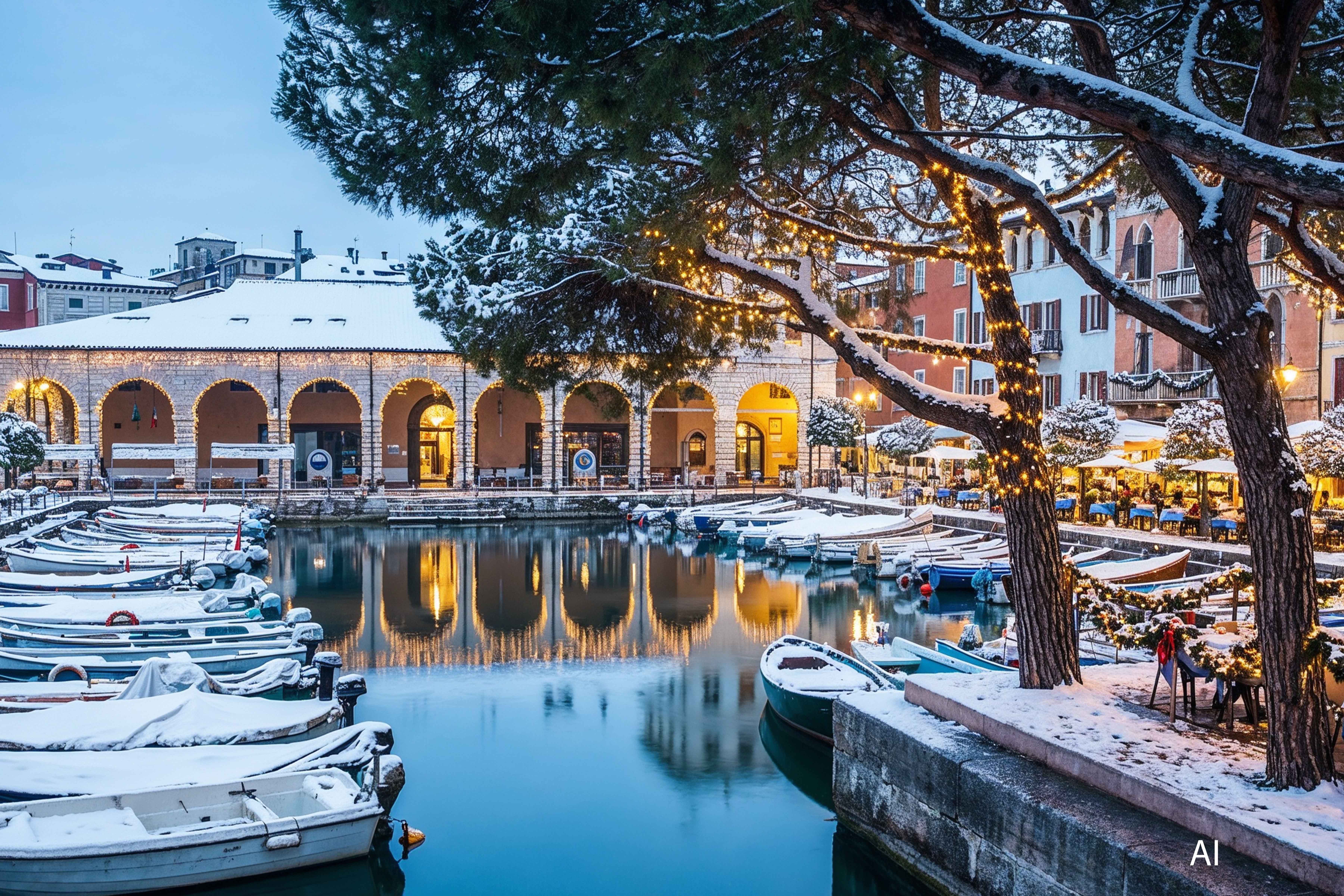  Desenzano in winter with snow 